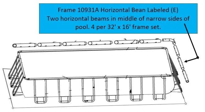 Intex Horizontal Beam E Ultra XTR Part # 10931A or 10931D NEW ! ! - Image 2 of 3