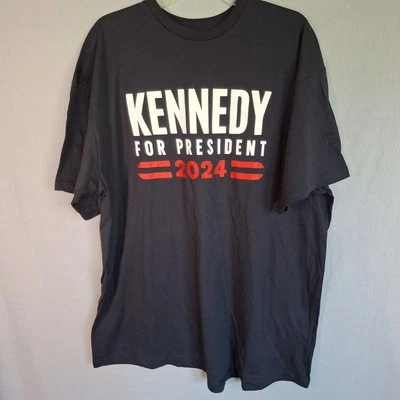 T-Shirt Kennedy Shanahan 2024 2XL Black Men RFK Jr For USA President Campaign - Image 1 of 4