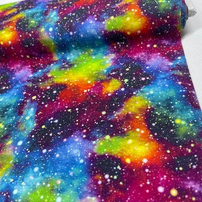 Kosmos GALAXIE Sterne Kinder Spaß Stoff 100 % Baumwolle Kleid Handwerk Quilt Patchwork 54 Zoll
