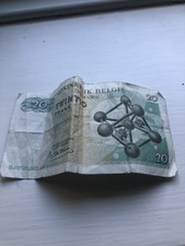 BELGIUM / BELGIQUE 20 FRANK NOTE 1964 CIRCULATED CONDITION