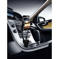 Car Mount Charger Holder DC Socket USB 2-Port Cradle Swivel for Smart Phones