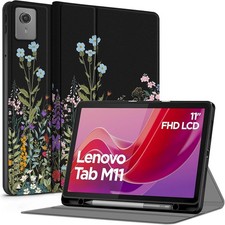 Case for Lenovo Tab M11/Tab K11 LTE 11" 2024 with Pen Holder, Soft TPU Back Cove