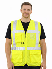 Warnweste mit Taschen KFZ Weste Auto Sicherheitsweste Warnschutzshirt Pilotjacke