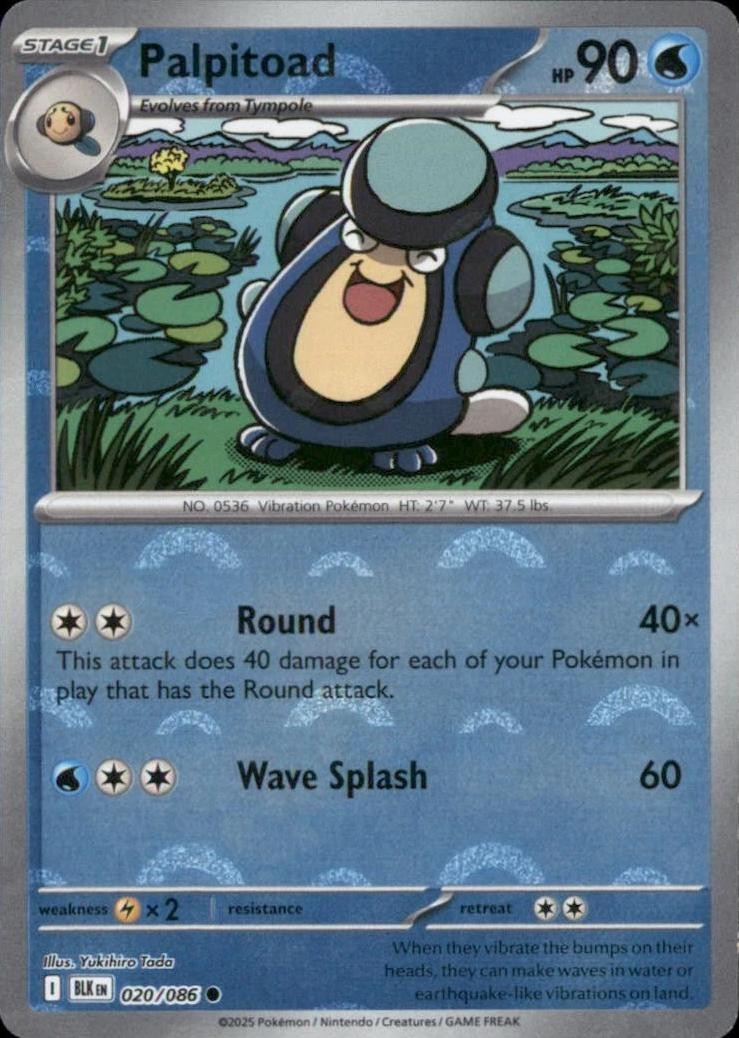 PALPITOAD 020/086 BLACK BOLT POKEMON (POKE BALL, NM)