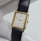 Rare Vintage Ladies Seiko Lassale Tank Dress Wrist Watch Gold Tone New Battery