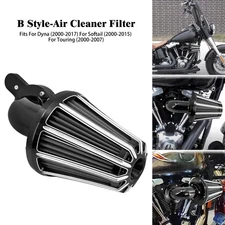 Cone Air Cleaner Filter Gray Intake For Harley Touring Electra Road Glide 00-07