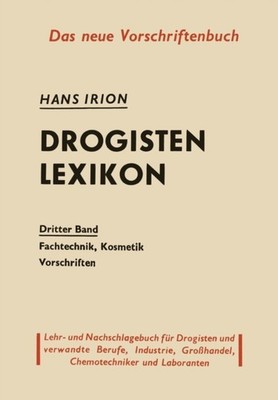 Irion - Drogisten-Lexikon   Ein Lehr- und Nachschlagebuch fr Drogiste - X555z