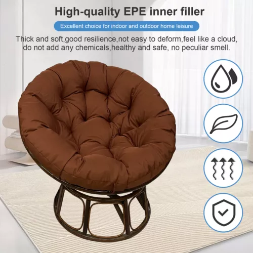 Papasan Chair Cushion Waterproof Oxford Cloth Circle Stuffed Egg Chair Cushions - Picture 58 of 111