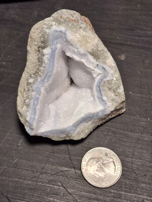 3'' 194 Gram Blue lace Crystal Agate Geode specimen