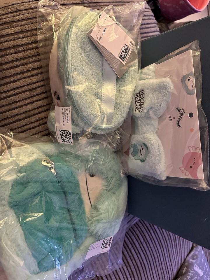 Squishmallows Joelle Backpack, Pencil Case And Eye Mask H&M Bigfoot