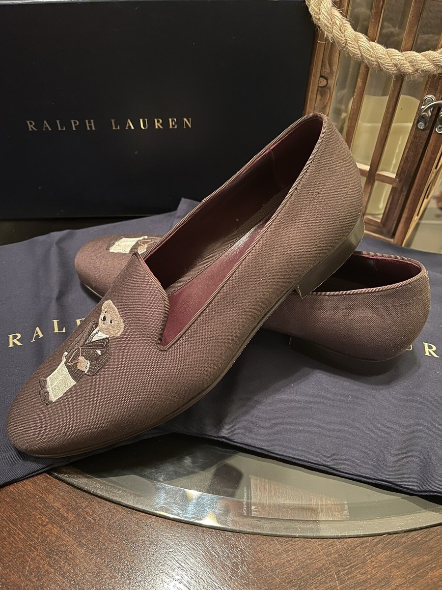 Ralph Lauren Purple Label Size 9 Polo Bear Slippers Shoes  display picture 2