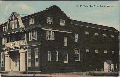 #ad #ad KP Temple Knights of Pythias Aberdeen Washington 1912 postcard LQ3 $7.93