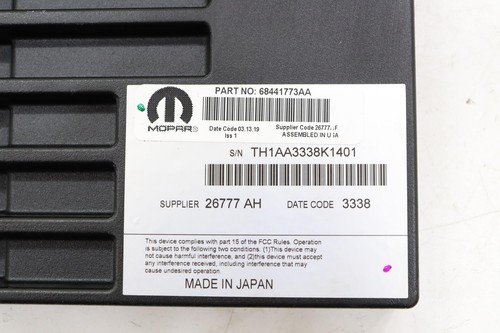 2017 - 2022 JEEP GRAND CHEROKEE WK AUDIO AMPLIFIER CONTROL MODULE OEM 68441773AA - Picture 11 of 12