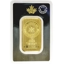 1 oz (RCM) Royal Canadian Mint Gold Bar (New w/ Assay)