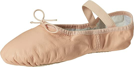SAOLA Pantofole da ballo rosa Bloch da donna S0205L Dansoft in pelle suola intera taglia 8 A