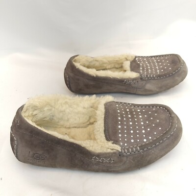 Ugg Ansley Slippers Slate Size UGG Ansley Gray Suede Moccasin