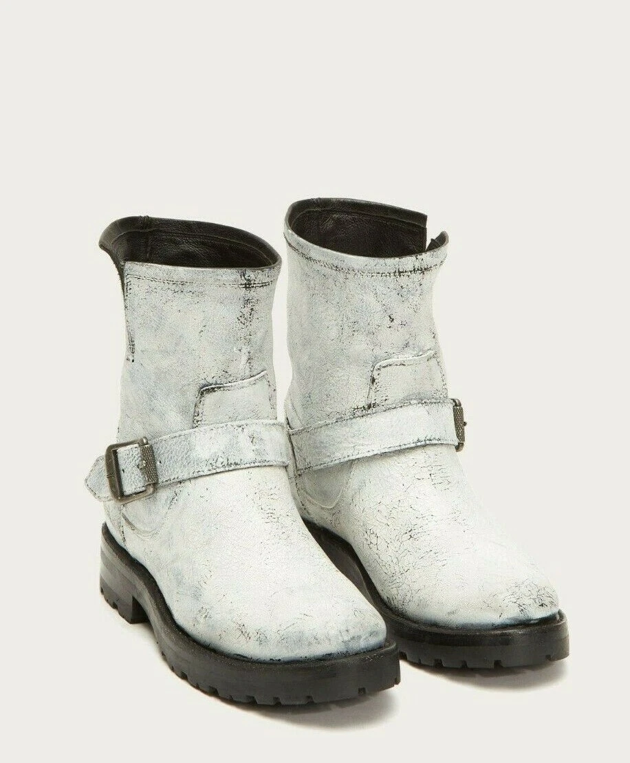 Frye natalie mid engineer lug clearance shearling