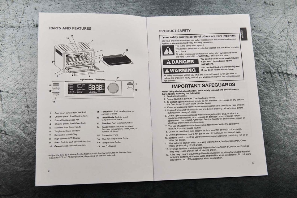 New KitchenAid KCO224 Countertop Oven Owner's Guide Operating Manual eBay