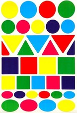Assorted Shapes Sticker School Labels Round Triangle Oval Square