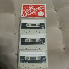 60 Minute Cassette Tapes-Three Pack-low noise/normal bias-New old stock-sealed