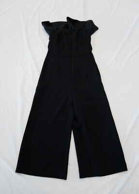Babaton Women's Sleeveless Midi Length  Flutter Jumpsuit EJ1 Black Size 00 