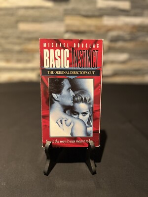 Basic Instinct (VHS, 1992, Original Directors Cut) Sharon Stone, Michael Douglas