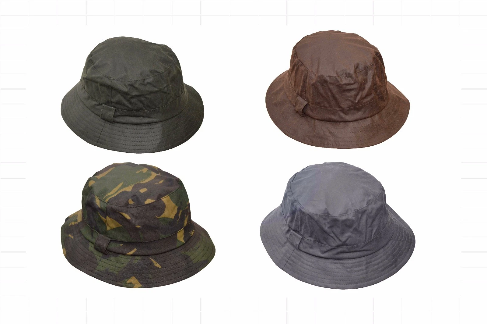 Walker & Hawkes Mens Ladies Wax Bush Bucket Hat Hunting Shooting 100% Cotton