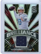 2021 Panini Spectra Football Brilliance Relic B-JH Justin Herbert #12/60