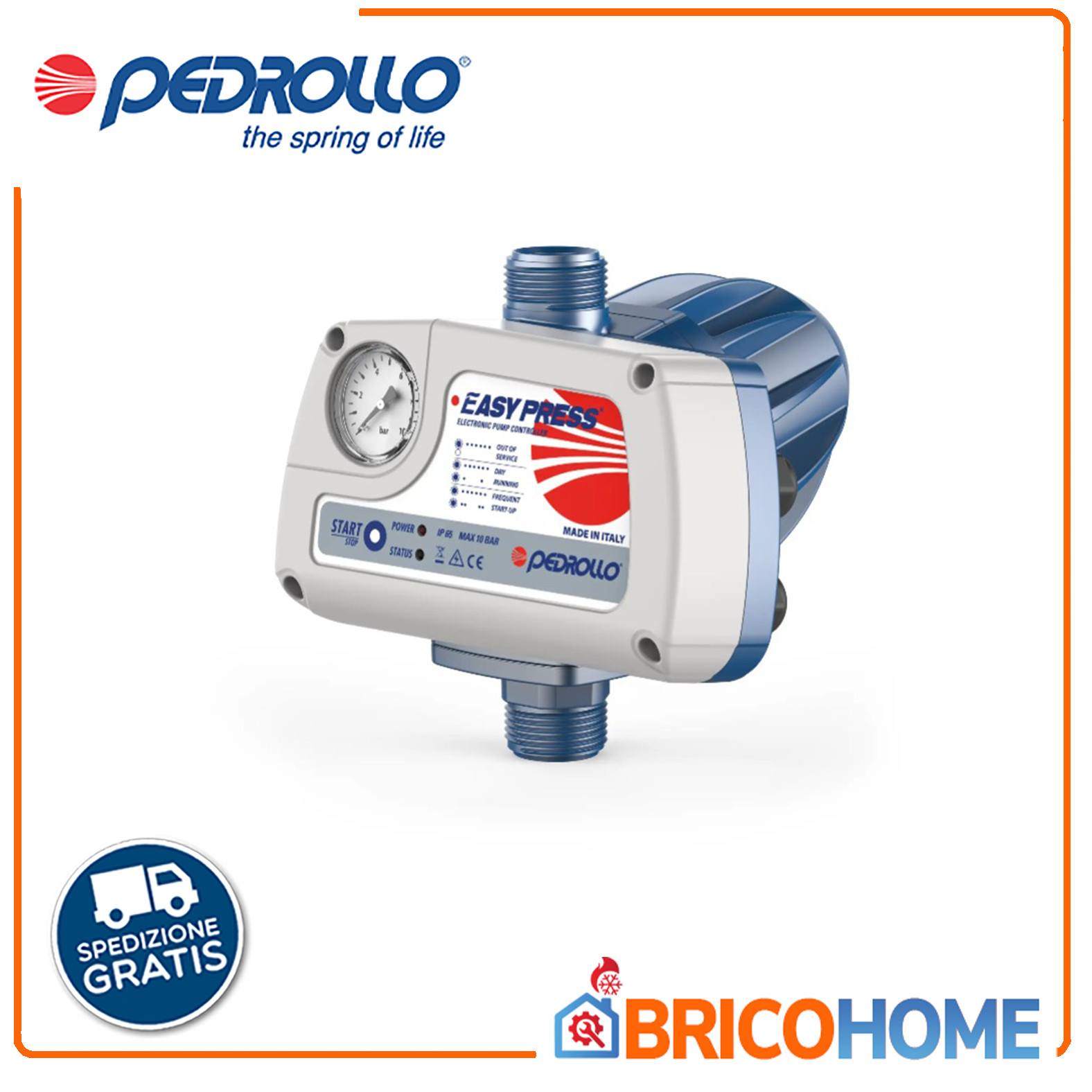 Presscontrol Pedrollo EASYPRESS Regolatore pressione elettronico bar 2,2