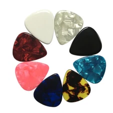 100pcs/lot 0.71 / 0.96 / 1.5mm Celluloid Guitar Picks Plectrums Assorted Colors 