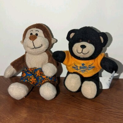 Build A Bear Mini Plush Ready Teddy & Marvelous Monkey set of 4 McDonald's 2006