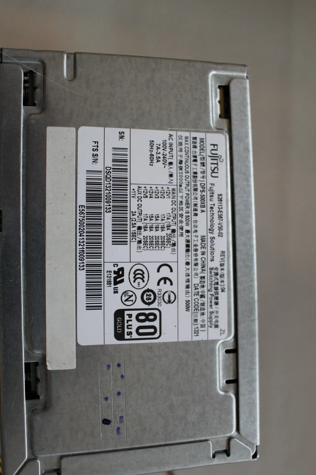 FUJITSU Netzteil S26113-E567-V50 DPS-500XB A  max.500W - Bild 3 von 4