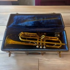 Vintage 1940s Holton Collegiate Cornet Horn with Case - Very Good Condition