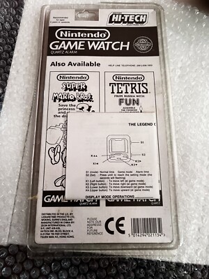 1991 Nintendo The Legend of Zelda Game Watch in damaged box rare