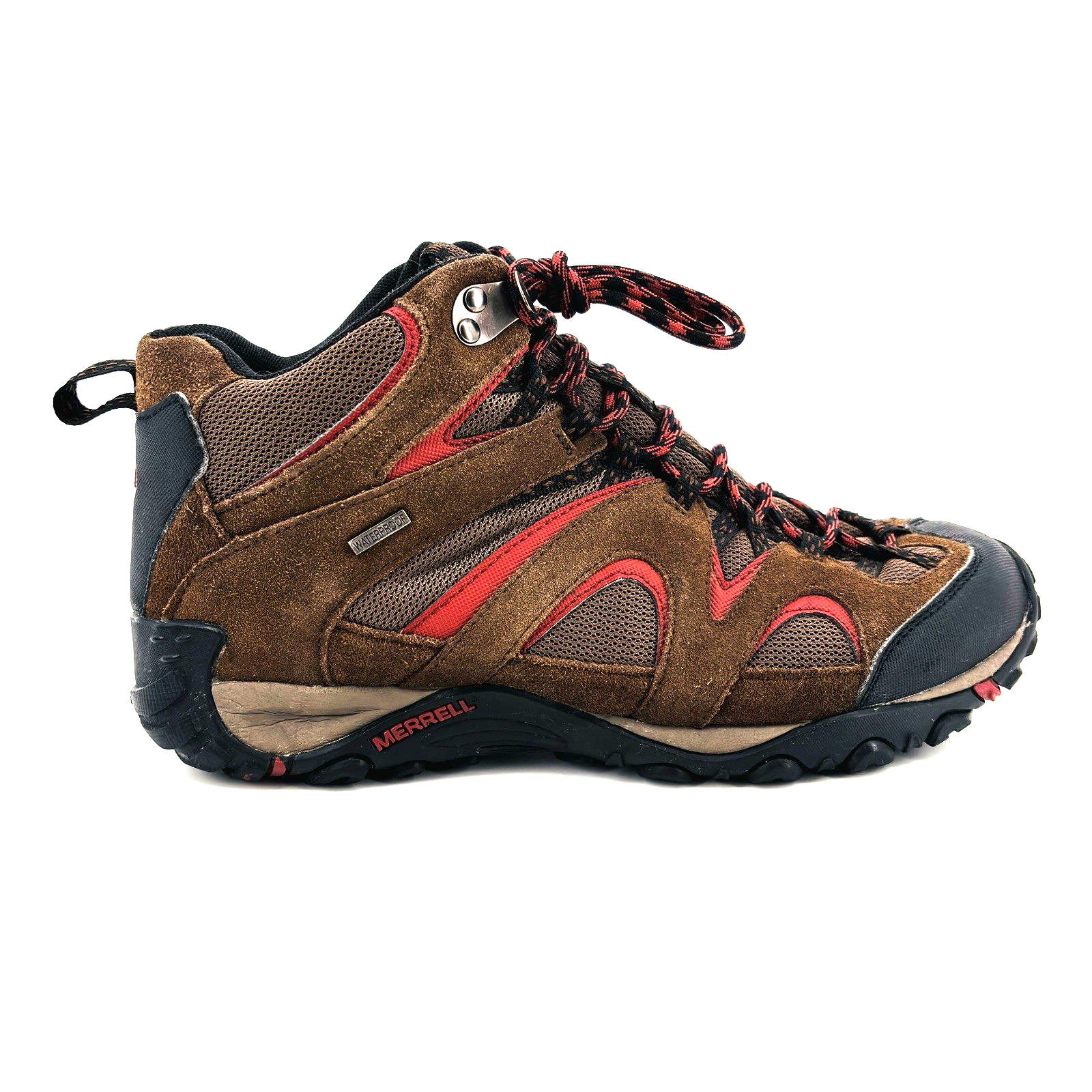Stivali da trekking uomo 10 Merrell Moab 2 II impermeabili terra scura rosso pelle ocra