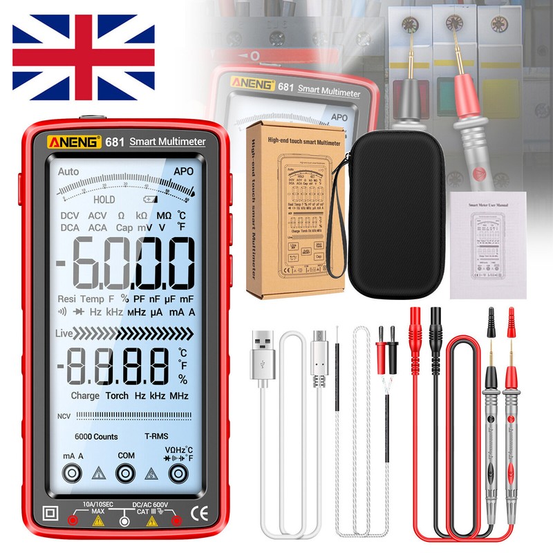 Smart LCD Digital Multimeter 6000 Counts AC /DC Voltage Tester Resistance Meter