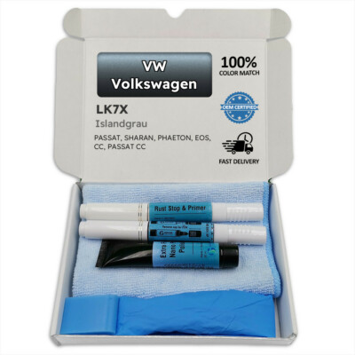 Lackstift für VW Volkswagen Grau ISLANDGRAU LK7X PASSAT SHARAN PHAETON EOS CC