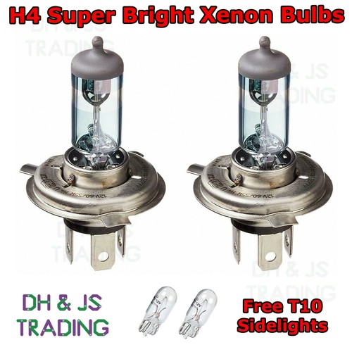 2x H4 Xenon Super Bright Bulbs 55W Headlight Full Beam Dipped Beam 472