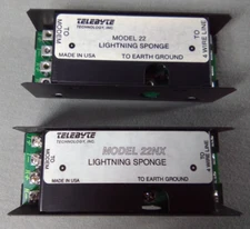 2 Telebyte 22NX Lightning Sponge Surge Suppressor Data Line Lightning Protection