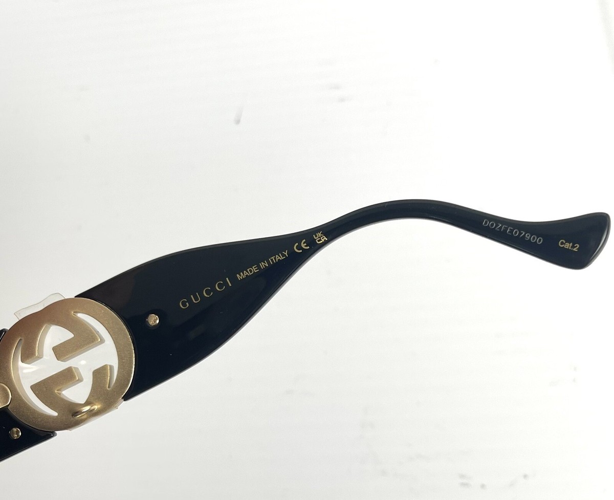 BRAND NEW Gucci GG1022S 001 Gold Black Grey 54mm Gradient 