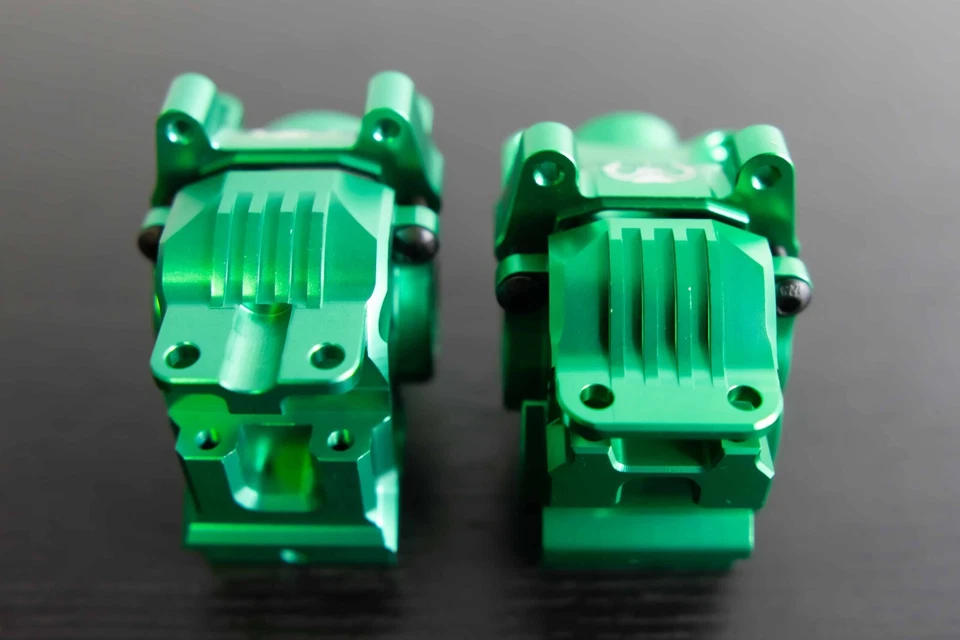 Carcasa diferencial verde aluminio CR para Traxxas 4x4 Slash, Rustler ¡y más! Foto 4 de 4