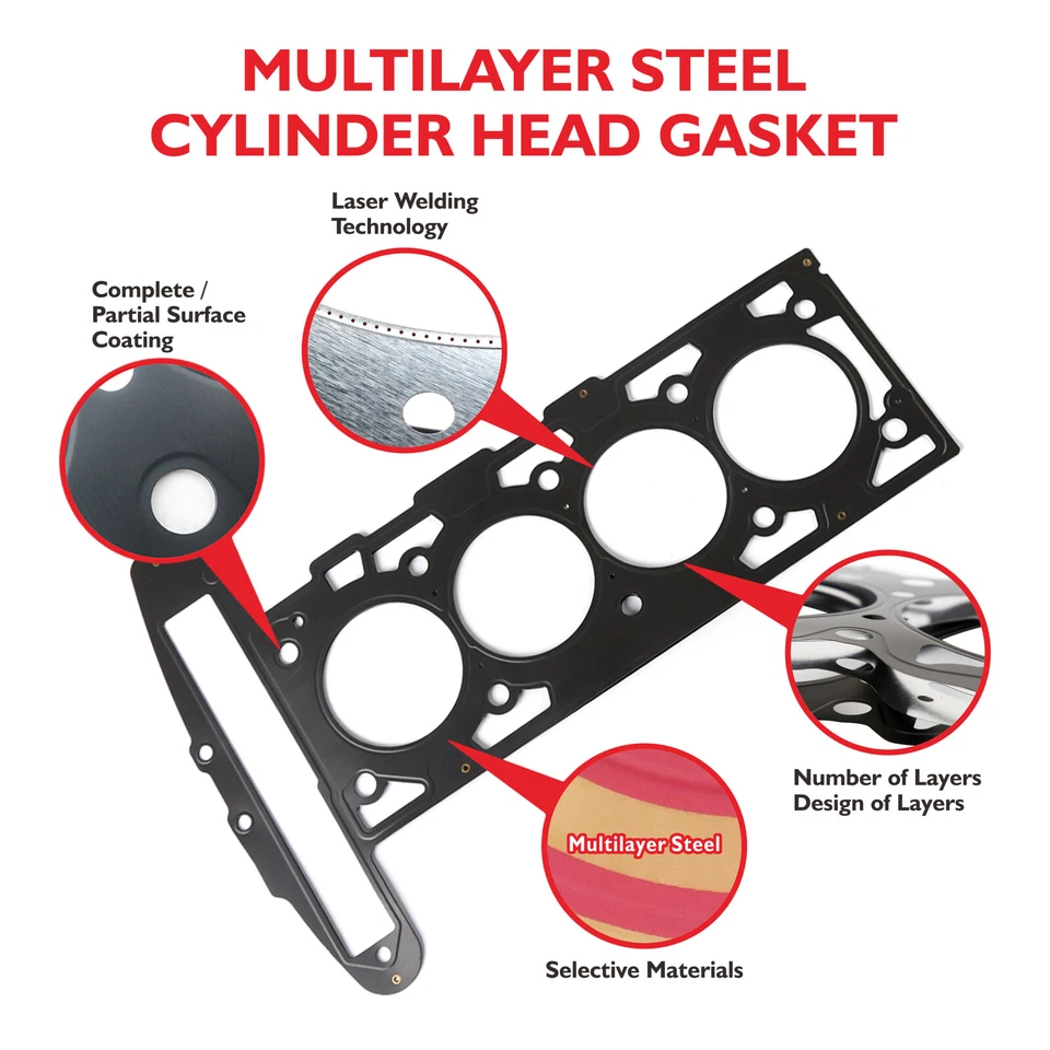 Head Gasket Set Fit 2000-2003 Saturn L100 L200 LW200 LS1 LS 2.2L DOHC - Image 2 of 4