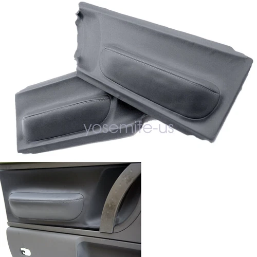 Door Panel Insert Cards Leather Synthetic Fits Volkswagen Beetle 98-10 Gray