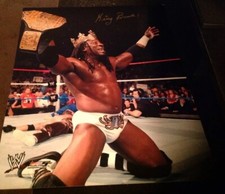 KING BOOKER T SIGNED WWE WWF 16x20 GLOSSY PHOTO