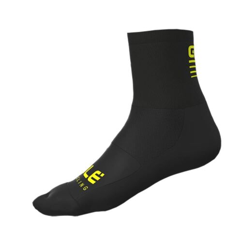 Alé Clothing Strada 2.0 Q-Skin 14cm Socks Black/Yellow S/36-39 - Picture 1 of 1