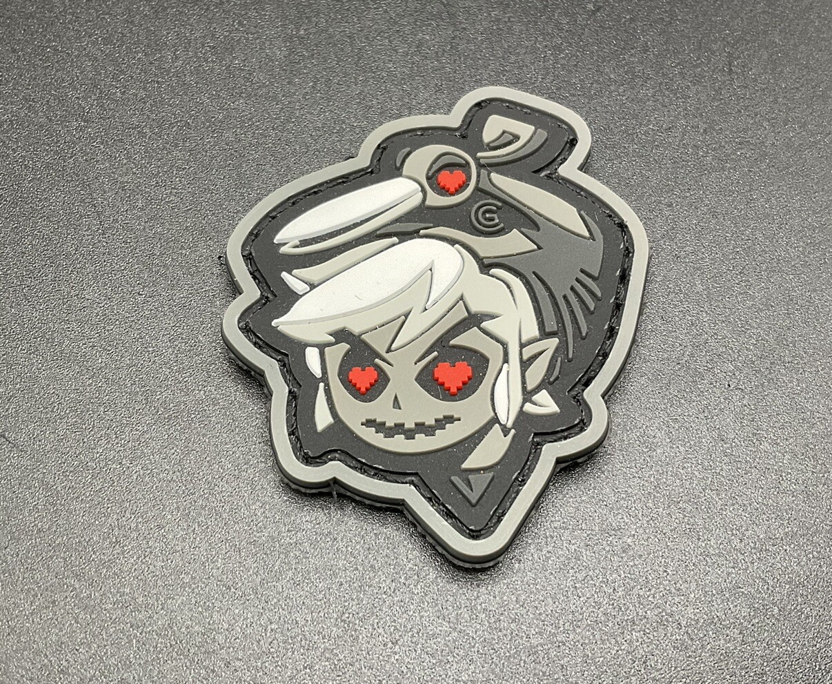 Castle x Grayscale Pixel Eyes Link EDC Gray Chase PVC Pouch Patch