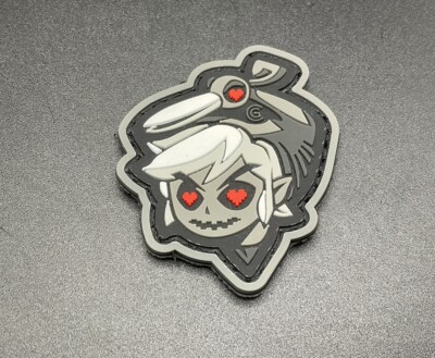 Castle x Grayscale Pixel Eyes Link EDC Gray Chase PVC Pouch Patch