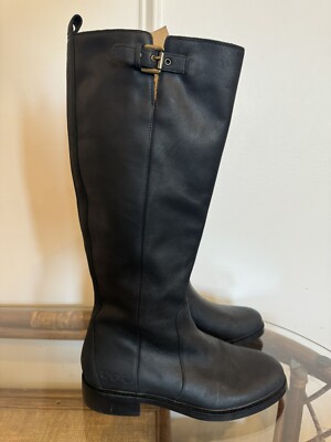 Lucky Brand Quinn Riding Equestrian Inspired Black Leather