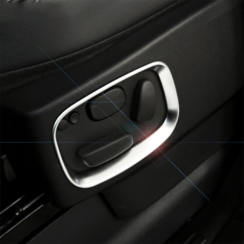 Fit For Range Rover Sport 2010-2013 Silver ABS Seat Button Handle Frame Trim 2pc