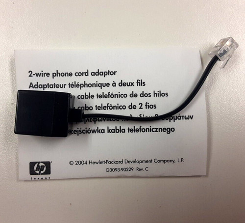 HP Q3093-90229 2 Wire Phone Cord Adapter